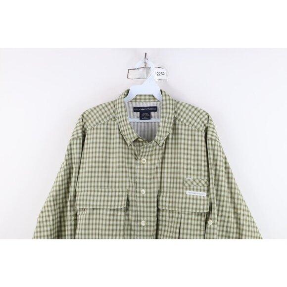 ExOfficio Mens Large Vented Double Pocket Hiking Trekking Button Shirt Plaid - Picture 2 of 16